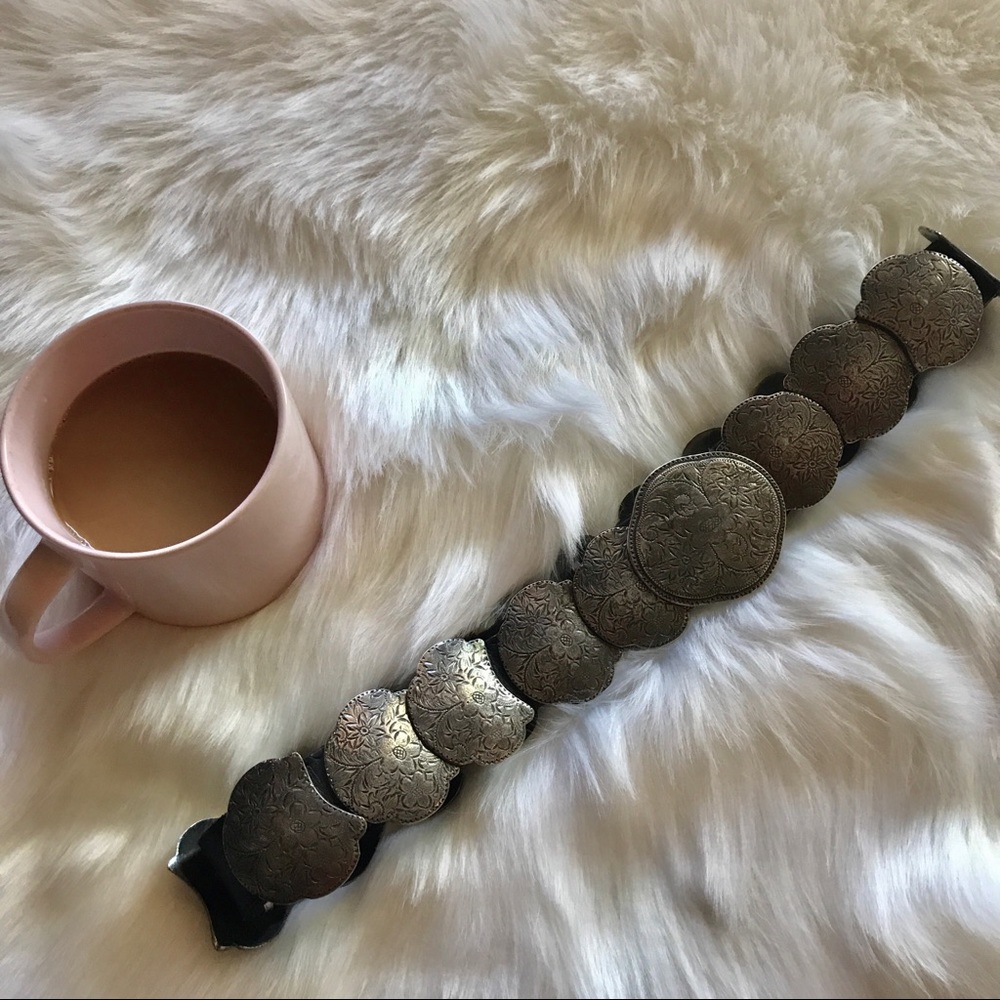 Bohemian festival concho belt. Vintage.